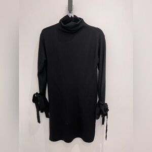 J.O.A. Tied Sleeve Black Knit Sweater Dress Size small